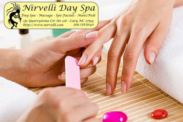 Spa manicures for those nails.  Get treated in spa fashion and style in the Cary NC area.