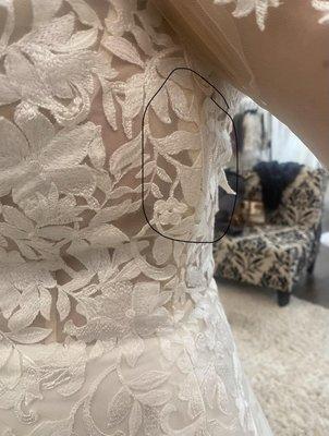 zero support on the sides of my dress