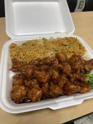 General Tso's Chicken and Fried Rice