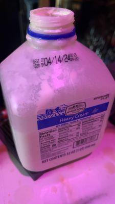 Not a good look, expired milk on 4/27/24