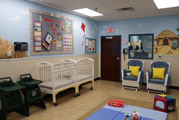 Our infants have plenty of play space on our extra cushy mats.