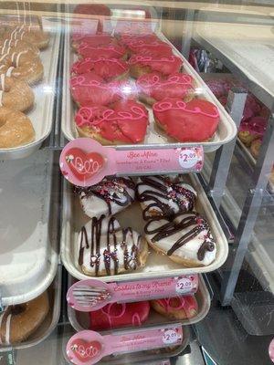 Special Valentine's heart-shaped donuts