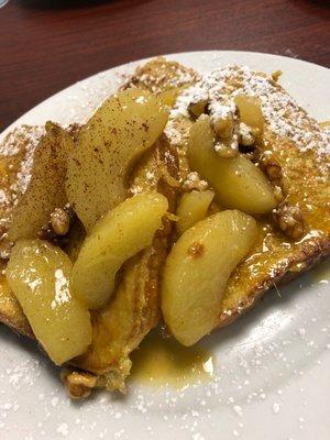 Apple walnut French toast (special!)