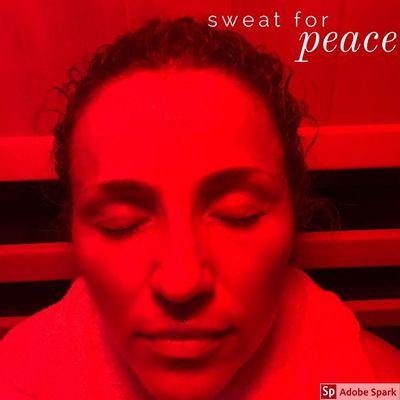 A 40 minute sauna session well will help you find some peace. Selena sweats for some peace and relaxation