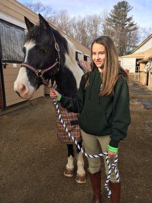 My daughter with Blueberry