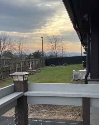 Lovely view of the mountains from the outdoor patio