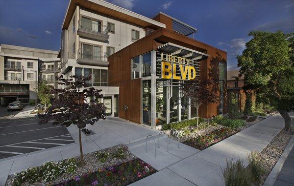 Front entrance of Liberty Blvd Apartments, Salt Lake City, Utah