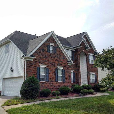 Full roof replacement and installed new window screens. Installed Owens Corning Architectural Oakridge Onyx Black shingles in 1 day!