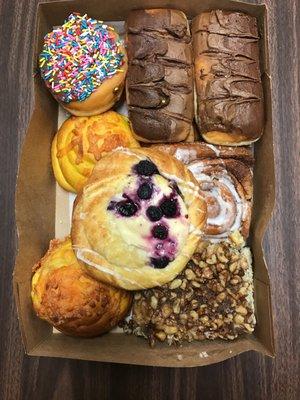 The Blueberry, Bavarian creme danish ( Kolache) style is awesome.