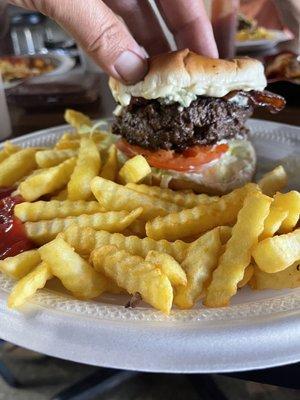 Bacon blue burger