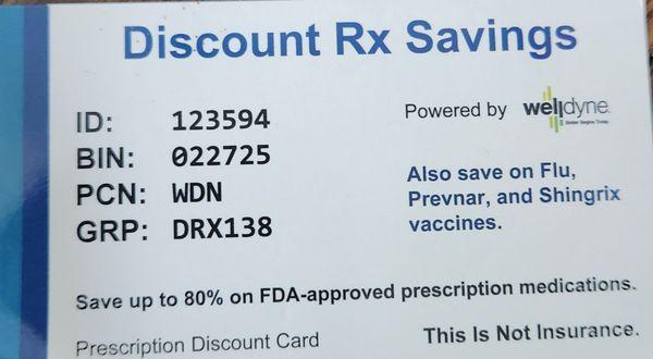 This discount card will help you save a lot on vaccines and prescriptions