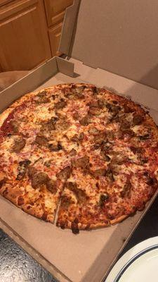 Mushroom, Meatball, and Onion Large Pizza