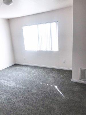 Light and bright spacious master.. new windows and carpeting throughout.