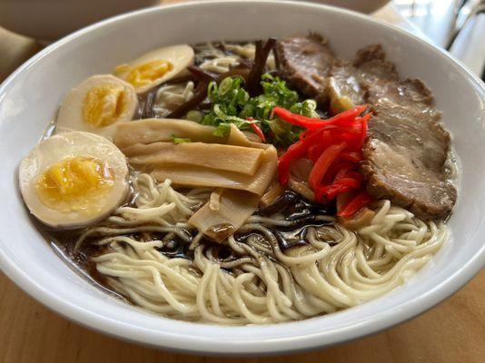 Tonkotsu Ramen with Black Garlic Oil.