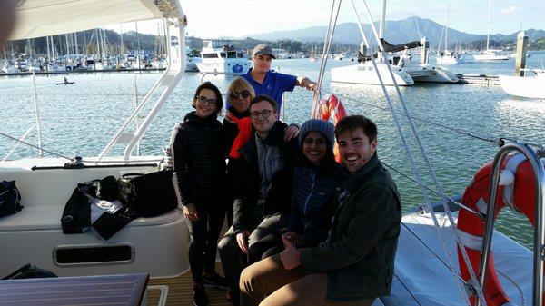 The last charter of a very successful season, a nice little group thru Linked In w/my First Mate, Donald in the background!