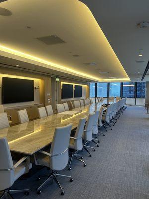 very long conference room table installed by Final Installment