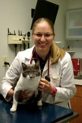 Dr. Braun with a feline patient