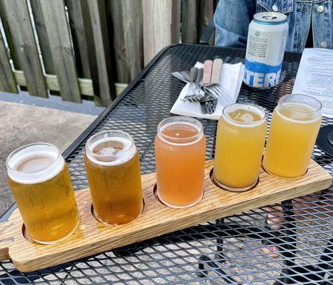 Flight of local beers