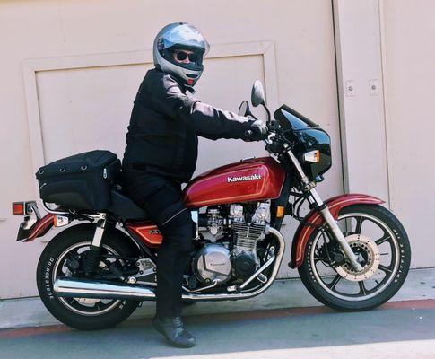 Me and "Big Red" - 1982 Kawasaki kz1100 shaft drive.