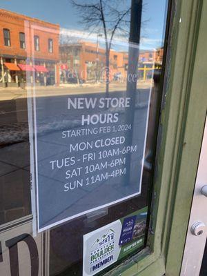 New hours