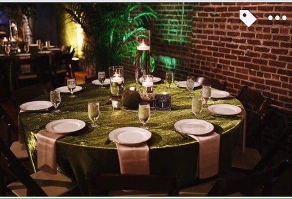 Table setting for a wedding reception