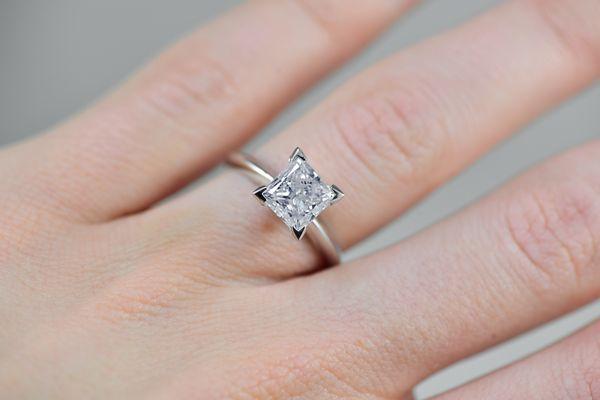 2 Carat Princess cut rings