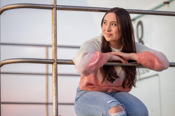 Beach senior photoshoot