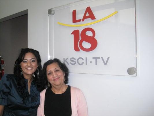 At LA 18 KLCS TV station for interview