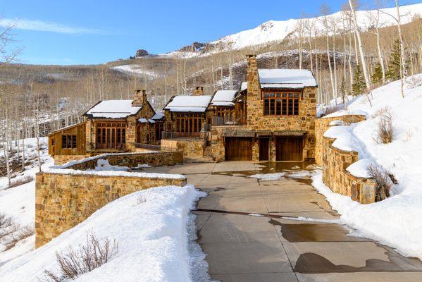 Villa Mendia located in Telluride, Colorado. Featuring a private spa, gourmet kitchen, and hot tub.