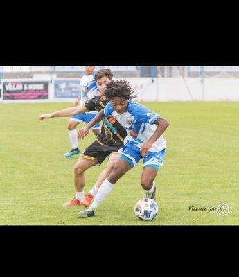 Our owner Antonio Lee playing a match with his team in Spain