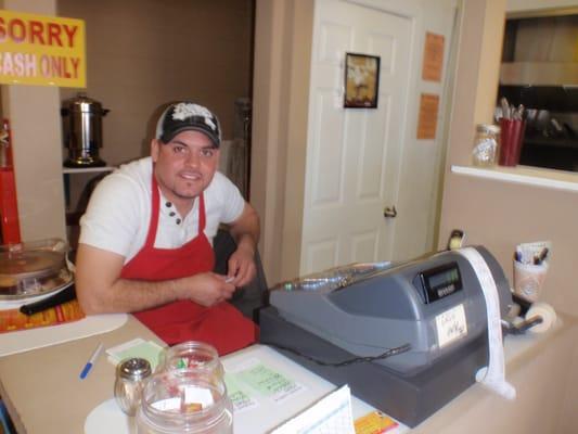 Eddie, owner/manager, ensures that you will not go hungry!