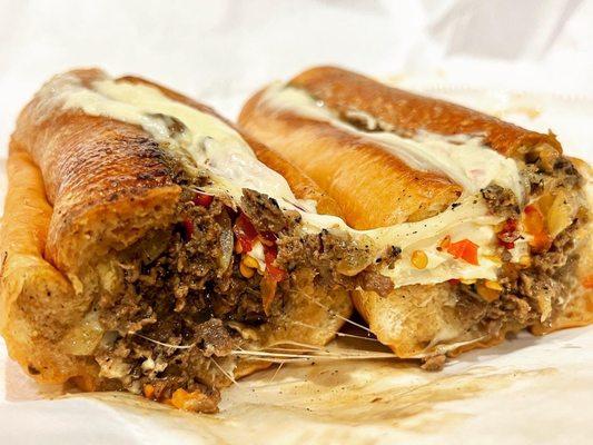 Cheesesteak with extra provolone