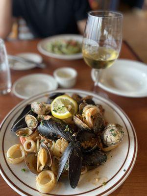 Risotto Frutti Di Mare with linguine