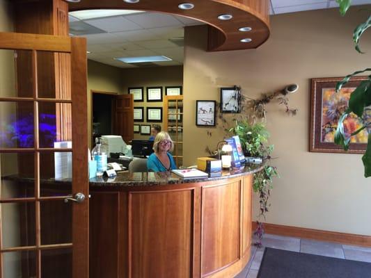 Suzanne, Dr. Joe the Dentist's wife, takes the appointments and runs the front desk. She is very helpful & always accommodating.