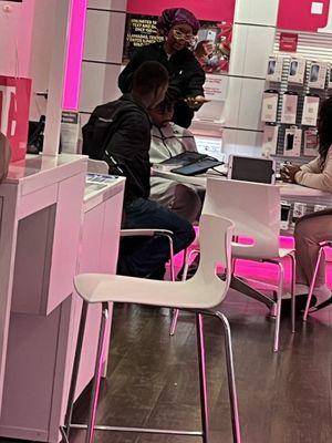 This evening at T-Mobile! New T-Mobile Service - a Hair Salon inside Newport News corporate store!