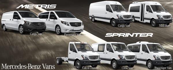 Mercedes-Benz Vans Sales-Service-Parts at Silver Star Motors. The Sprinter and Metris are available in many different configurations.