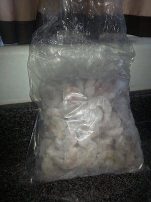 5 pound peeled shrimp $25, best deal around!