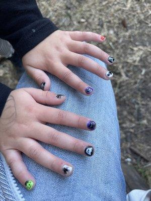 Daughter's Halloween nails.