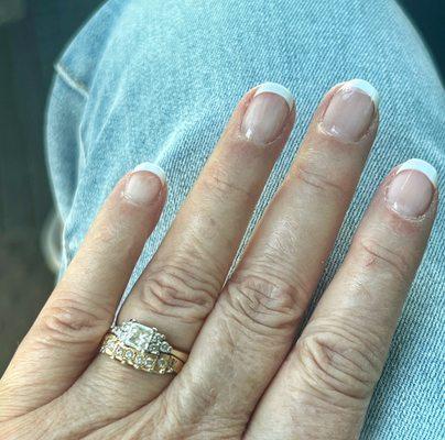 Simple classic French manicure. Just my style!