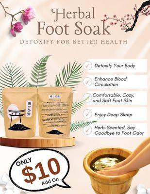 Try our HERBAL DETOX SOAK for a better sleep!