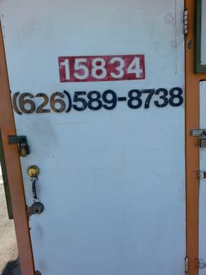 Locksmith's phone number.