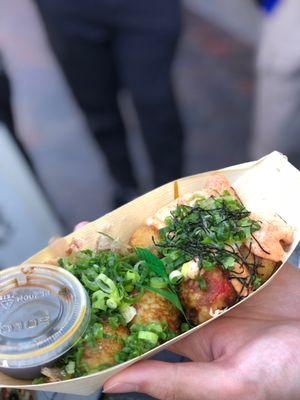 Half and Half Takoyaki (mentaiko and ponzu)