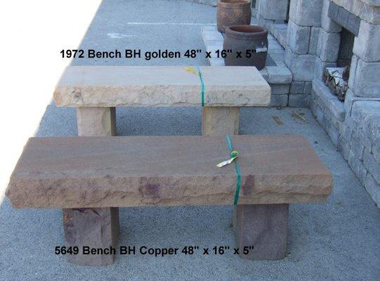 Natural Stone Benches from our Saw Shop