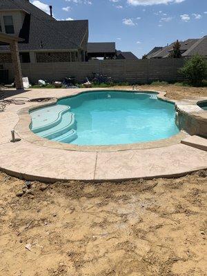 Newly built pool by Vega Pools