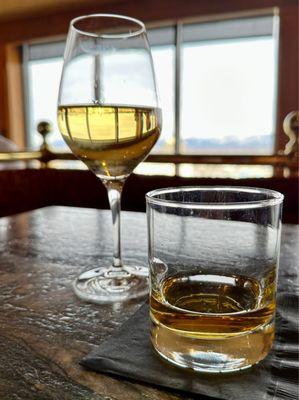 Pinot Gris and Glenfiddich single malt scotch; our favorite drinks.