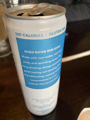 High noon hard seltzer