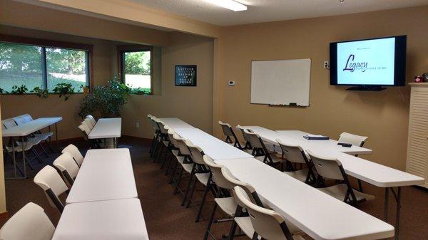 Enjoy classroom hours in our inviting and spacious classroom setting.