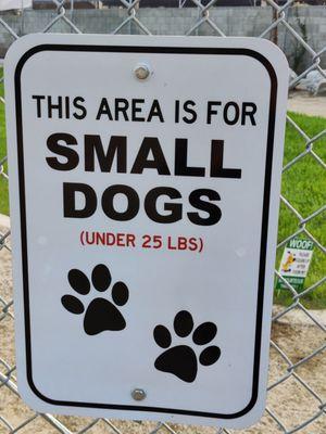 Small dog sign