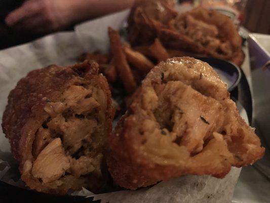 Just more poorly lit angles of buff cxn egg rolls sans the buffalo