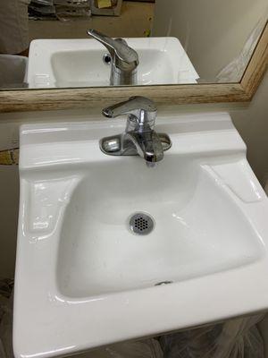 New Sink in Women's Bathroom